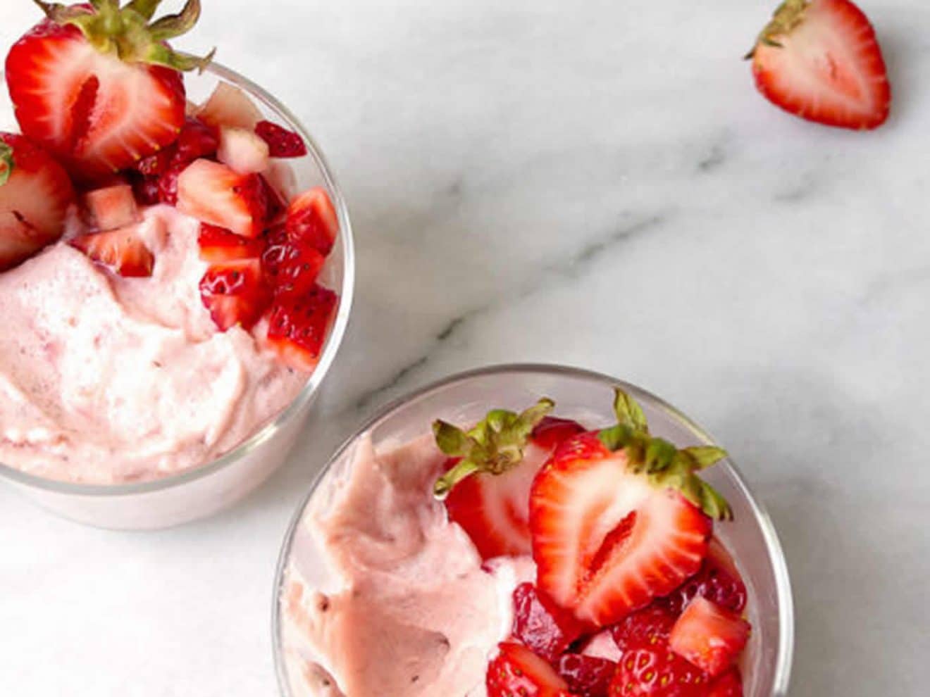 Mousse glacée aux fraises au Thermomix