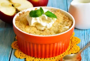 Crumble coco, poires et pommes au Thermomix